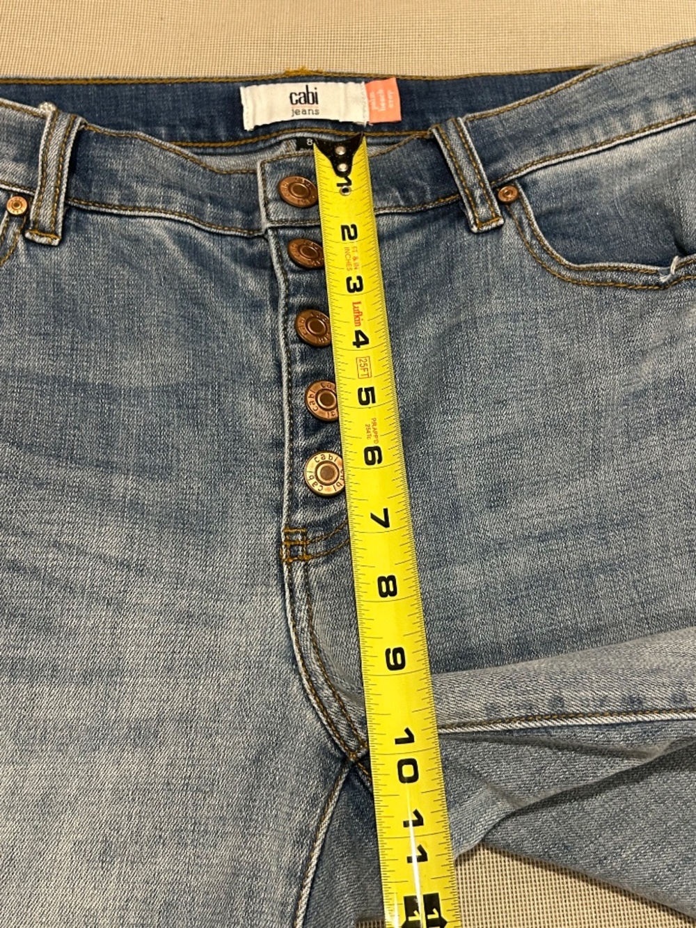 Cabi Palm Beach Crop in Denim Size 8 - Picture 12 of 16